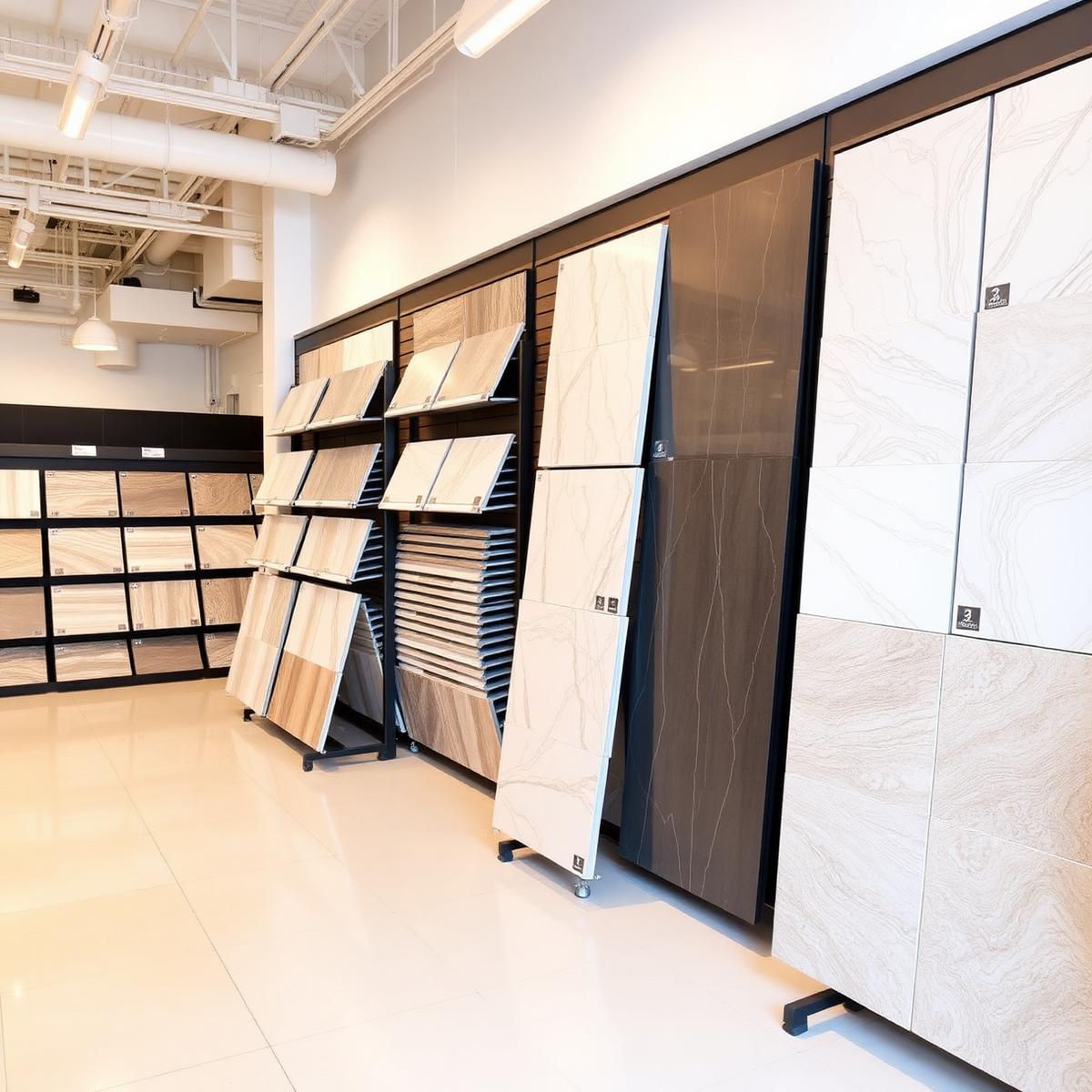 Setor de pisos e revestimentos em home center