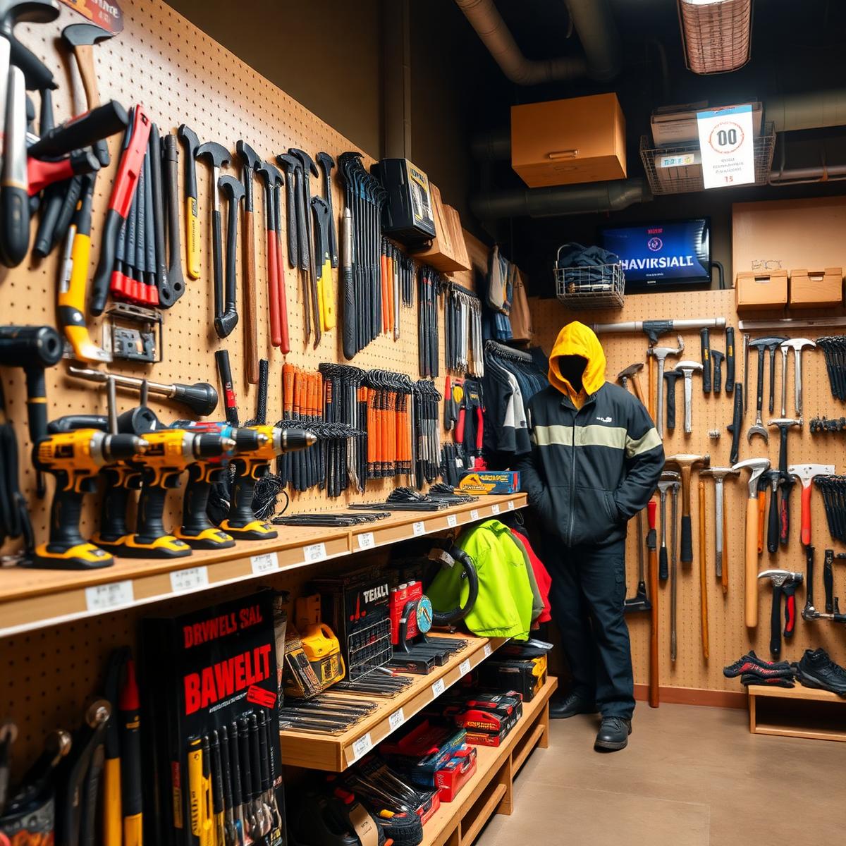 Setor de ferramentas e materiais para obra