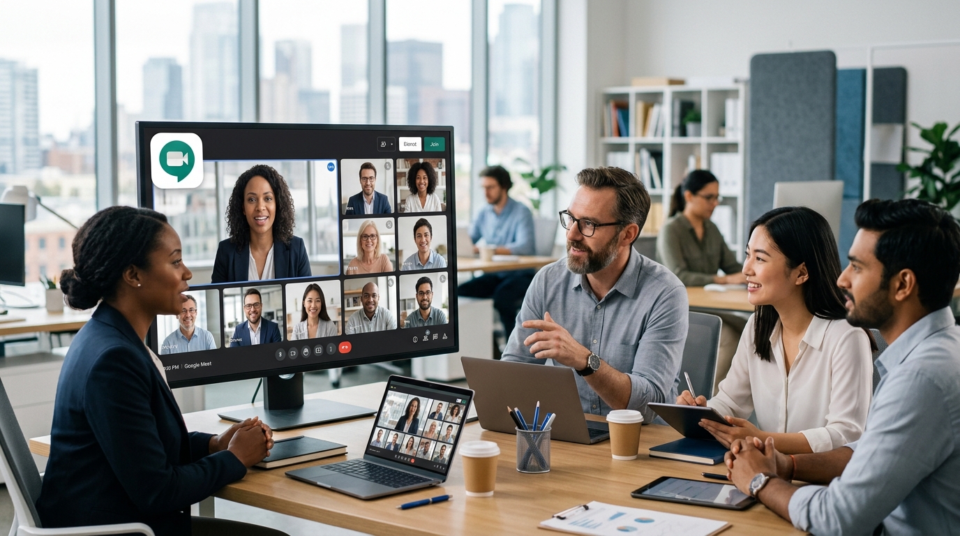 Google Meet para empresas em reunião online