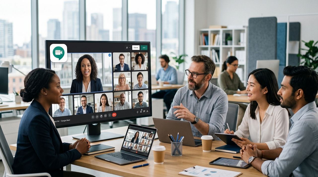 Google Meet para empresas em reunião online