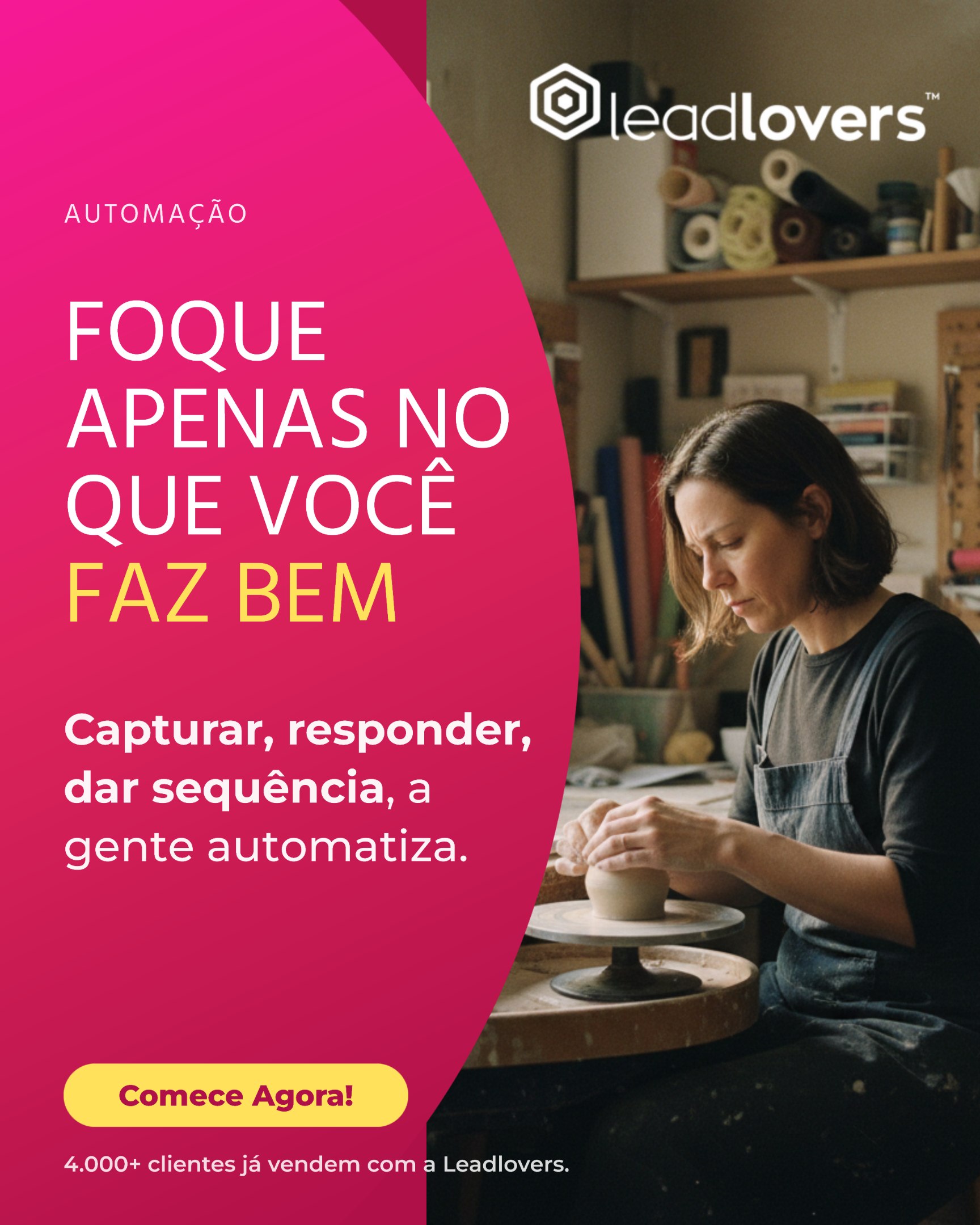 Banner da LeadLovers sobre automação de captura, resposta e sequência de contatos