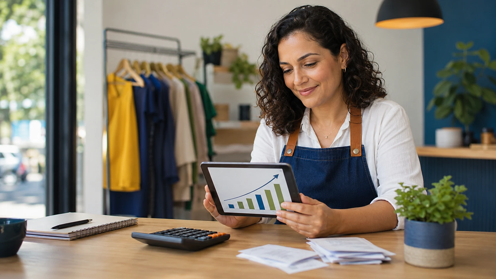 Microempreendedora acompanhando o crescimento do faturamento do seu negócio