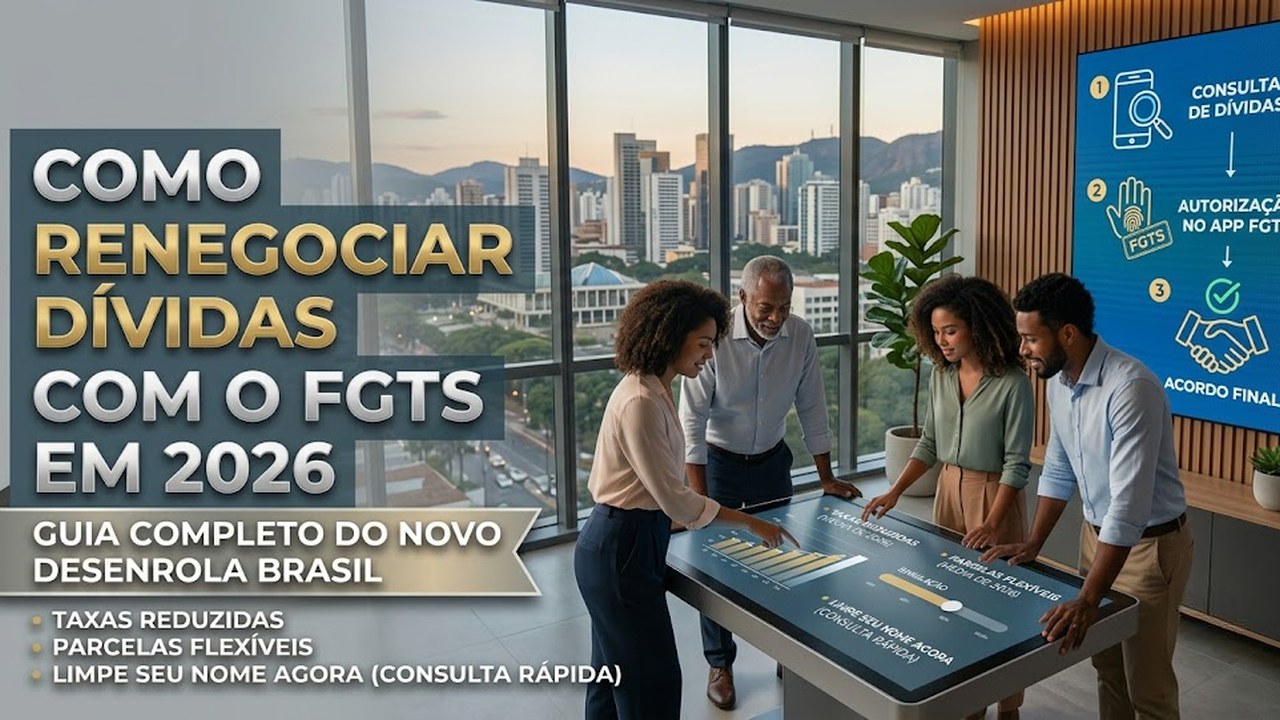 Guia sobre como renegociar dívidas com o FGTS em 2026 pelo Novo Desenrola Brasil