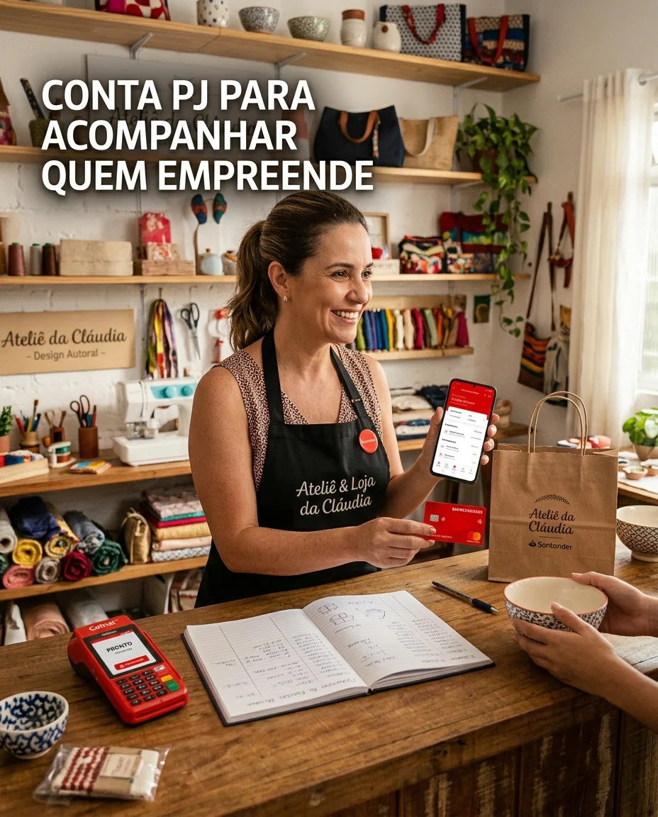 Microempreendedora atendendo uma cliente em seu ateliê